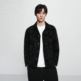 Men's Allover Jacquard Chenille Denim Jacket